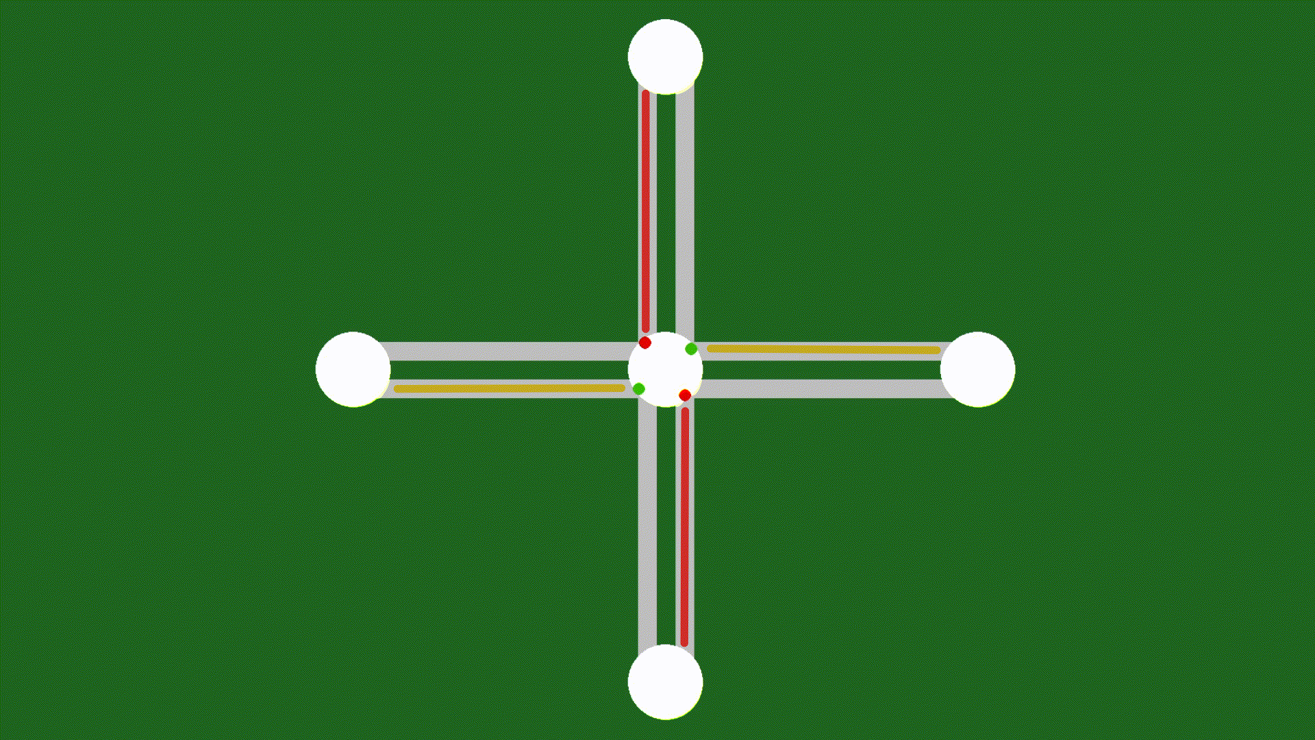  Ampeln an Kreuzungen mit vier Eingängen.