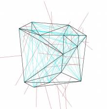 Wir mussten für unsere Methode rechtwinklige Linien zeichnen und ihre gegenseitige Schnittpunkte errechnen (Voronoi-Linien liegen IMMER im rechten Winkel zu denen der Triangulation). Das System funktionierte sogar meistens, war aber für unsere Zwecke nicht exakt genug.