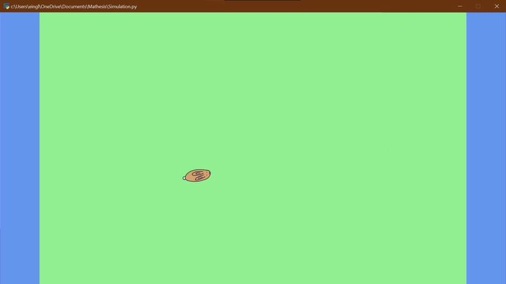 Hase auf erstem SImulationsoberflächenentwurf