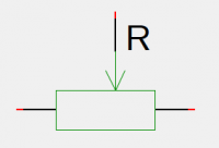 Schaltsymbol des Potentiometers